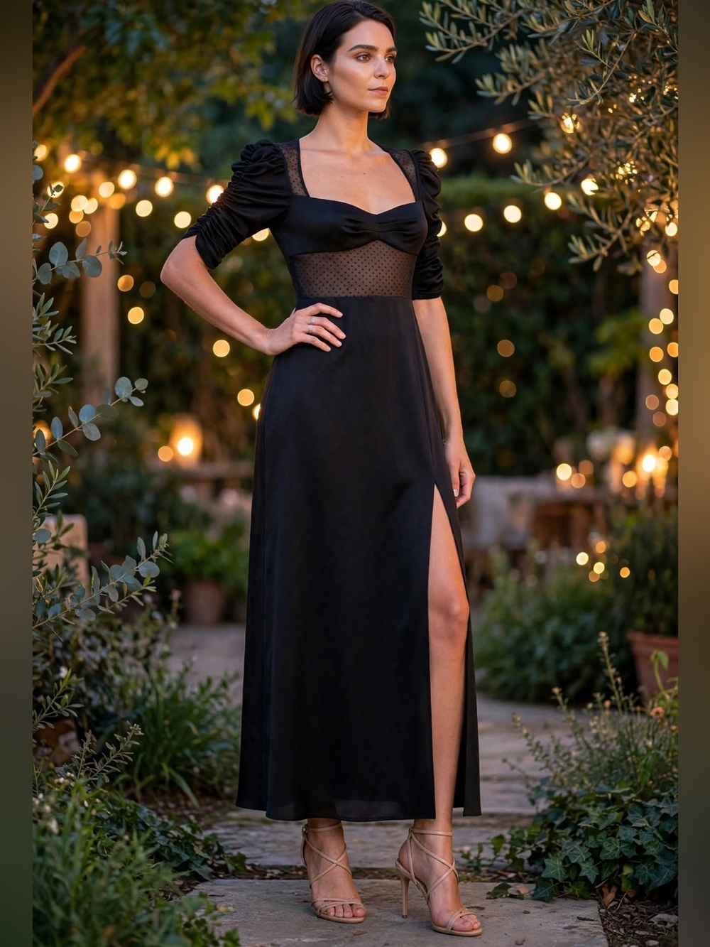 ABS Designer Joanna Black  Dressing size 6. Beautiful detail!